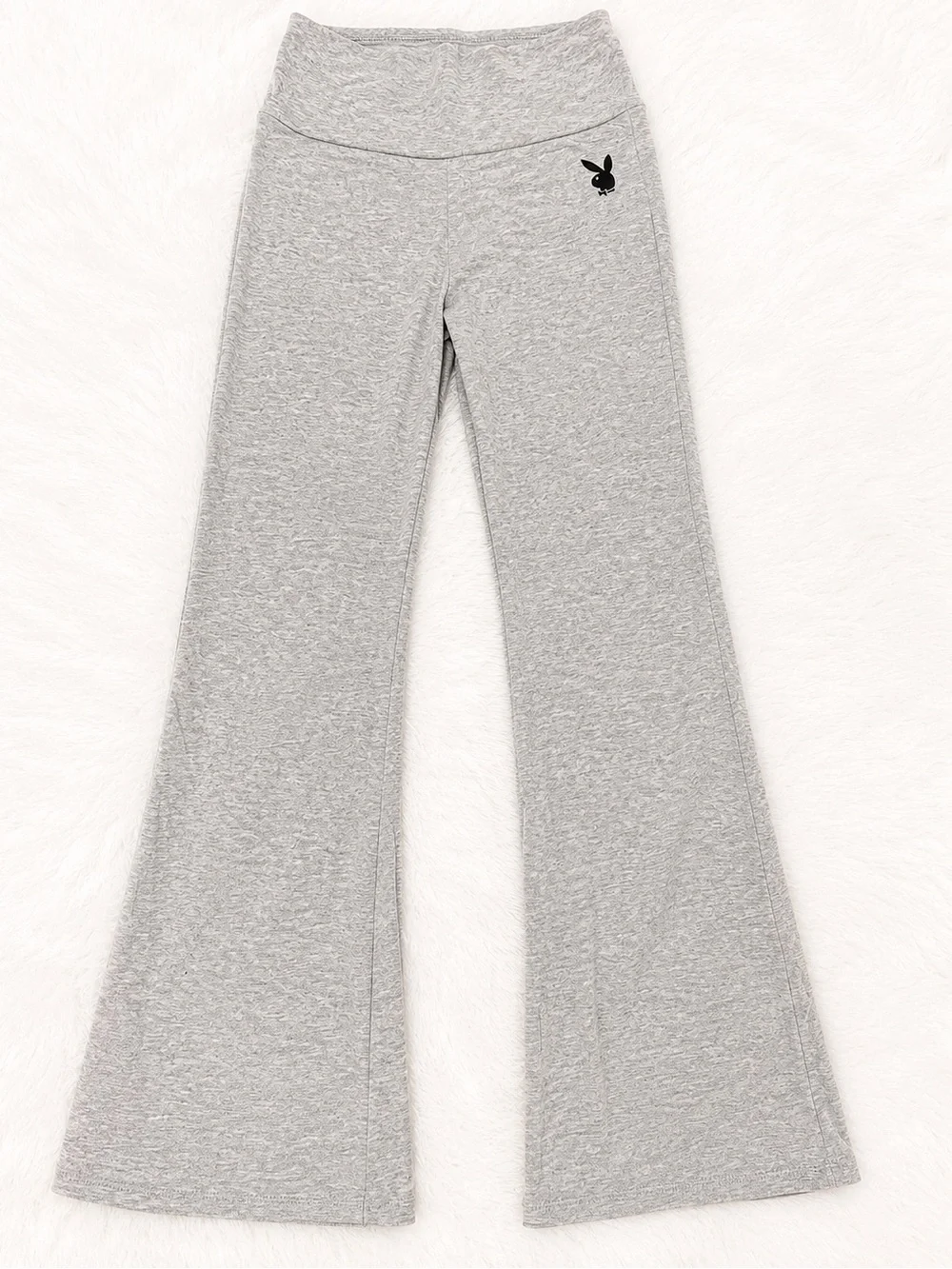 Playboy x pacsun gray fold over flare yoga pants size small y2k lounge - Picture 1 of 2
